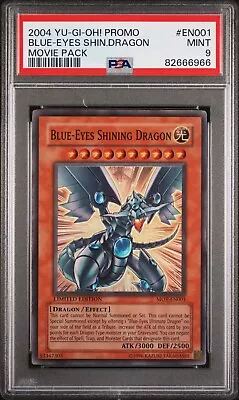 2004 Yu-Gi-Oh! Promo EN001 Blue-Eyes Shining Dragon Movie Pack PSA 9 • £69.99