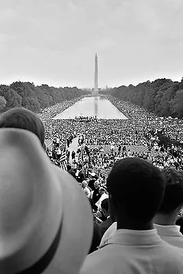 March On Washington Crowds Surround Reflecting Pool 1963 - 8x10 Photo (ep-955) • $8.87