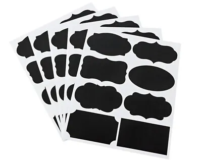 48pcs PVC Stickers Blackboard Labeling 6 Sheets/ Set 19cm*23cm Chalkboard Labels • $4.04