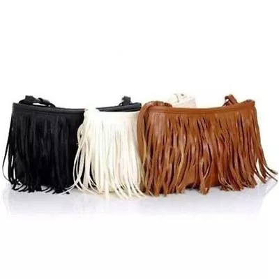 £9.99 • Buy Retro Women Girl Fringe Tassel Shoulder Messenger Small Bag