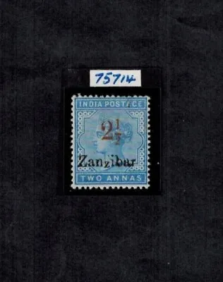 Zanzibar 1895-98 Provisional 2 1/2 Type 6 RED On 2A Blue MOG VF SG 26i RPSL Cert • $130