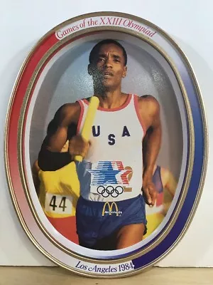  McDONALD'S METAL TIN OVAL TRAY 1984 OLYMPICS LOS ANGELES COLLECTIBLE • $6.82