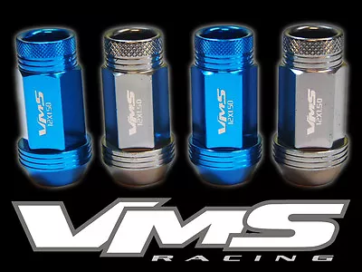 Vms Racing 16 48mm Premium Extended Wheel Lug Nuts 12x1.5 Blue Gunmetal Mix Bg5 • $49.99