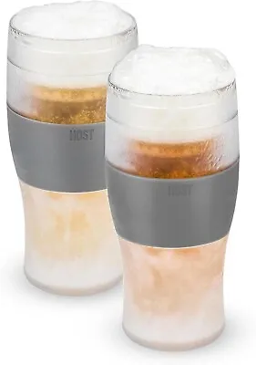 FREEZE Beer Glasses Frozen Beer Mugs Freezable Pint Glass Set Insulated Beer  • $16.99