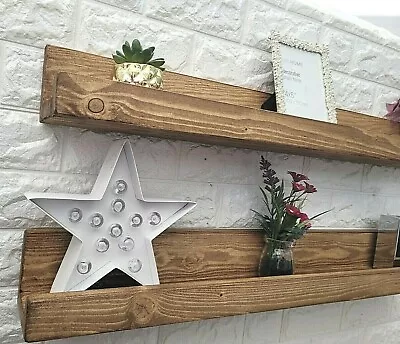 Solid Wood Picture/Photo/Books Shelf Ledge Handmade Shelves -Colours Available • £75