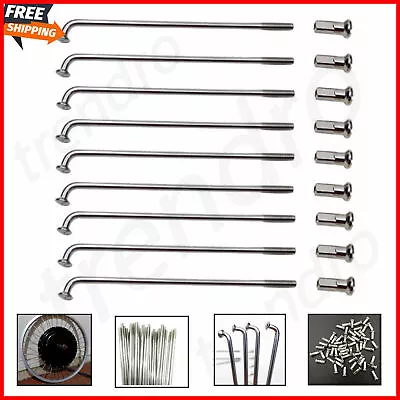 £10.76 • Buy Spokes Nipples Electric Bicycle 2.5mm 56-240mm Stainless Steel 37Pcs E-Bike 