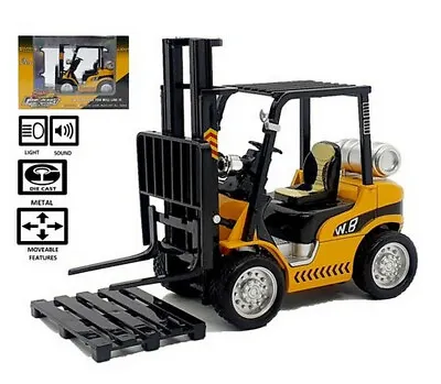  Forklift TRUCK DIE CAST Model 1:24 Scale Light Sound Toy For CHRISTMAS OR GIFT • $27.30