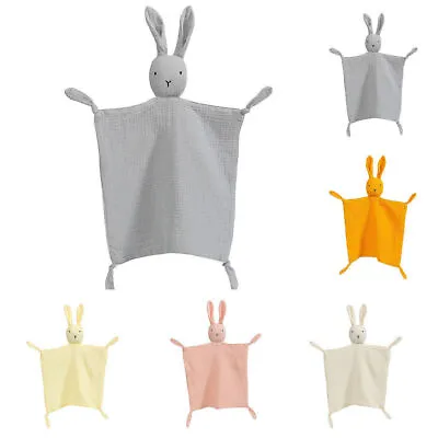 Baby Soft Cotton Bunny Comforter Muslin Child Blanket Infant Kids Shower Gifts◢ • £9.39