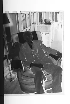 (2) B&W Press Photo Negative Old Man In Vintage Suit Reclining On Chair - T3554 • $17.01