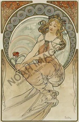 La Peinture Mucha Vintage Art Nouveu Print Poster 12x18 • $7.95