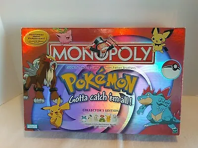 Monopoly Pokemon Gold & Silver Collector's Edition COMPLETE! EUC • $90