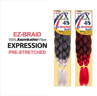 $9.98 • Buy EZ BRAID 48  Pre-Stretched Pre-Layered Braiding Hair 2X EASY Braid X-Pression 