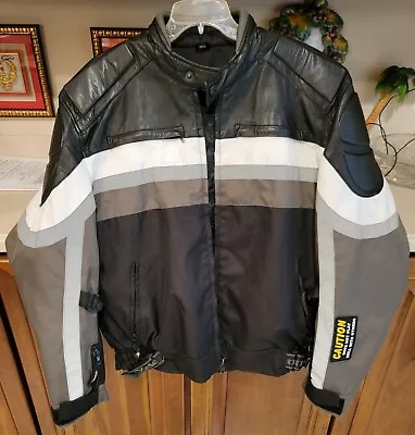 X Element XL Advanced Motorcycle Gear Mens Jacket Coat Used Black White  • $57.95