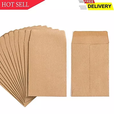 100 Pack Small Coin Envelopes Self-Adhesive Kraft Paper Seed Envelopes Mini Pa.. • $9.69