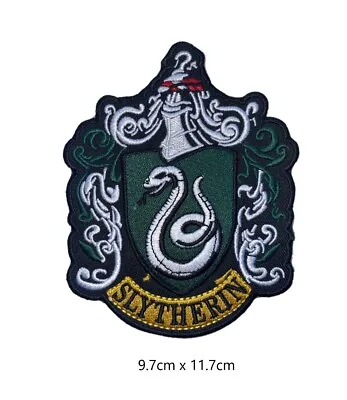 Embroidered Patches Clothes SLYTHERIN Iron-On Sew-On Fabric Transfers Applique • £3.99