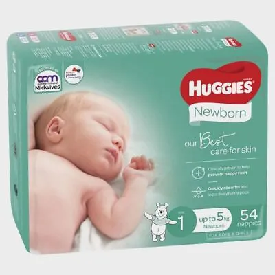 $46 • Buy Huggies Ultimate Nappy Newborn 54 Pack