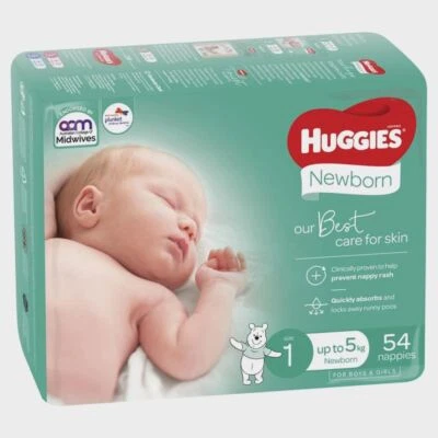 $46 • Buy Huggies Ultimate Nappy Newborn 54 Pack