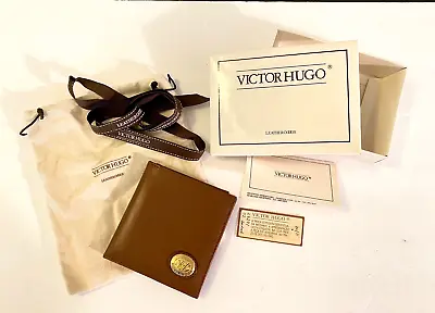 NWT VICTOR HUGO BRAZIL Leather Wallet Removable Billfold Tags Box Dust Bag NEW • $165
