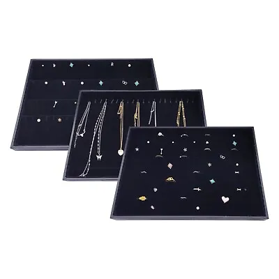 Jewellery Display Organizer Ring Earring & Necklace Case Tray Holder Storage • £7.99