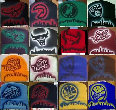 Custom Airbrushed Beanie NBA • $15