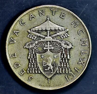 1963 Vatican City  Sede Vacante  Solid Silver 50o Lire • $7.99