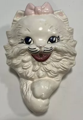 Vintage Large Kitten Cat Head Chalkware Ceramic Ball String Holder Circa 1940s • $27.77