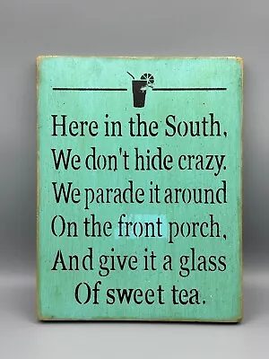 Wooden Southern Theme Teal My Red Shed Wall Decor (12  X 9 ) • $28