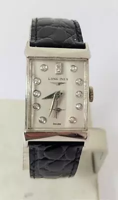 Vintage 14k LONGINES Winding Watch C.1950 Cal. 9LT Diamond Markers 2041 SERVICED • $1499