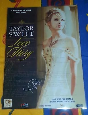 TAYLOR SWIFT - LOVE STORY - SIGNED AUTOGRAPHED - Laminated Promo Poster • $27.95