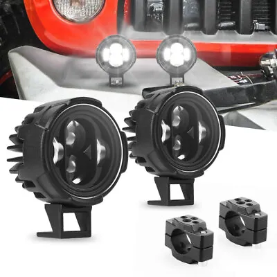 $62.98 • Buy 2x 50W LED Auxiliary Spot Lights Motorcycle Off Road Driving Fog Lamp Universal