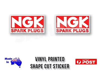 2 X NGK Spark Plugs Vinyl Decal Stickers Small - JDM Japan Engine FREE POST! • $6.50