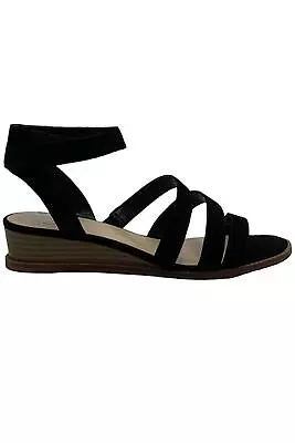 Vince Camuto Leather Demi-Wedge Sandals Resensa Black • $27.99