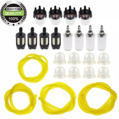 4 Size Fuel Line Filter Hose Primer Bulb Kit For Poulan Weed Eater Gas Trimmer • $10.99