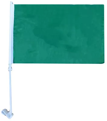 Green Solid Color Plain 12 X18  Rough Tex 68D Nylon Car Vehicle Flag • £5.67