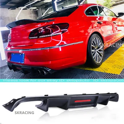 For Volkswagen VW CC 2009-2017 Unpainted Black Rear Diffuser Spoiler Lip Bumper • $329