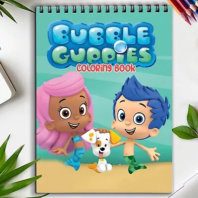 Bubble Guppies Spiral Bound Coloring Book Underwater Bubble Guppies Adventures • $16.99