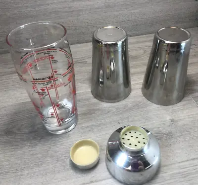 £18 • Buy Mezclar Boston Cocktail Shaker Stainless Steel Tin On Tin And Glass Menu Type