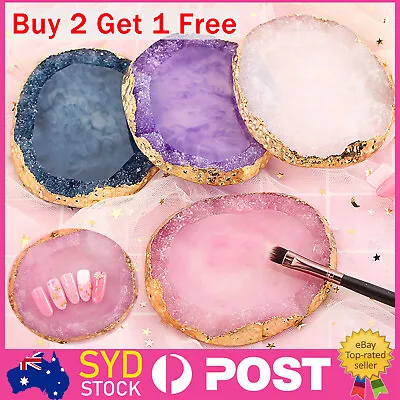 $4.29 • Buy Colorful Resin Agate Painting Gel Palette Nail Art Mix Stirring Plate Nail Tool