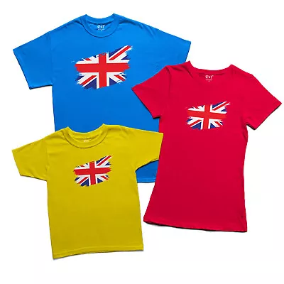 British Flag T-shirt Distressed Union Jack Ripped UK St Georges Day Top Mens Tee • £7.59