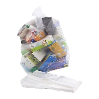 £66.99 • Buy Bin Liner Bags Black & Clear 18  X 29  X 39  200G For Home & Kitchen Wastage