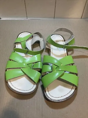 Saltwater Sandals Lime Green Size 9 • $80
