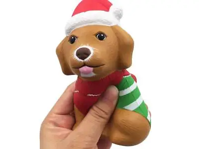 $14 • Buy Jumbo Kawaii Soft Squishes Squishy Slow Rising Xmas Dog Scented 13cm In Git Bag