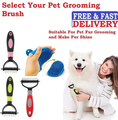 £3.89 • Buy Pet Grooming Hair Removing Brush Comb Dog Cat Undercoat Brush Comb Rake Tool UK