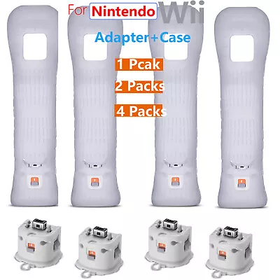 4x Motion Plus Adapter Sensor & Silicon Case For Nintendo Wii Remote Controller • $43.99