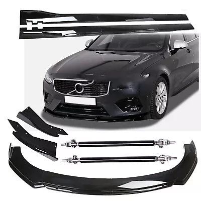 Glossy Black For Volvo VST S90 V90 Front Bumper Lip Body Kit Spoiler Splitter • $129.99