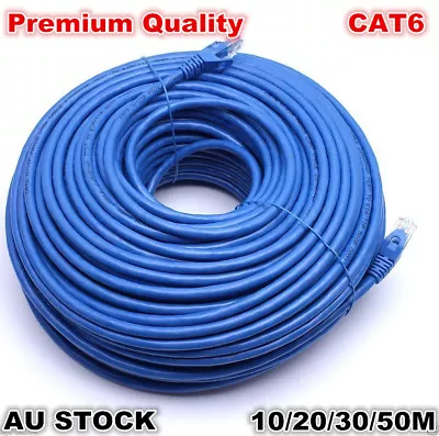 Premium 100M/1000Mbps CAT6 10M/20M/30M/50M Ethernet Rj45 Utp Lan Cable Network • $11.59