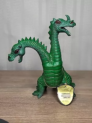 Vintage 1982 Imperial Toys Two Headed Dragon Green With Rare Tag • $45