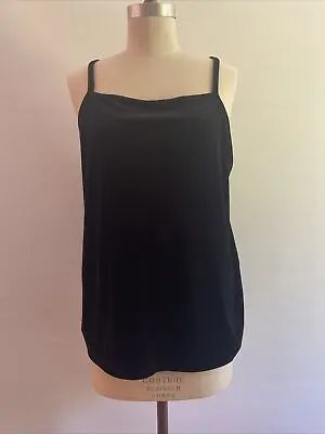 $26 • Buy ASOS Curve Black Velvet Camisole Top Size 20 NWT