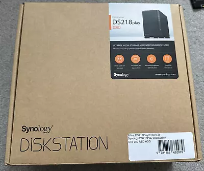 Synology Disk Station DS-218 Play  2 Bay NAS Enclosure - No HDD • £152.12