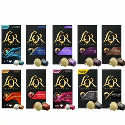 L'OR Nespresso Compatible Aluminium Capsules 1 X 10 - Buy 6 And Get Free Postage • £3.99